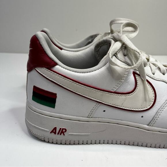 Nike Air Force 1 Retro BHM QS Leather sneakers white red - 11 - Picture 3 of 11